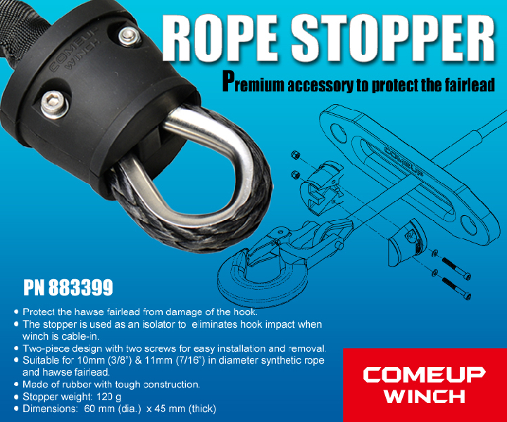 Rope Stopper - COMEUP INDUSTRIES INC.  Manufacturer of Premium Winches and  Hoists