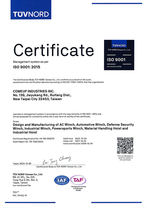 ISO Certificate