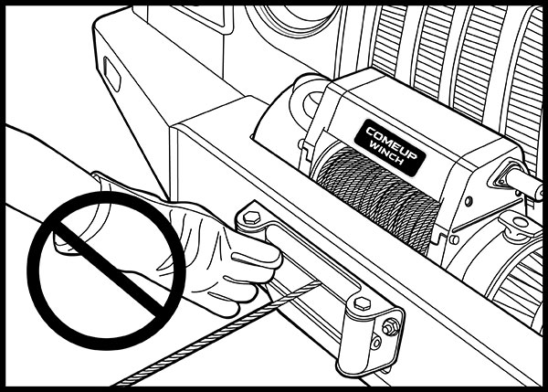 Precaution while winching