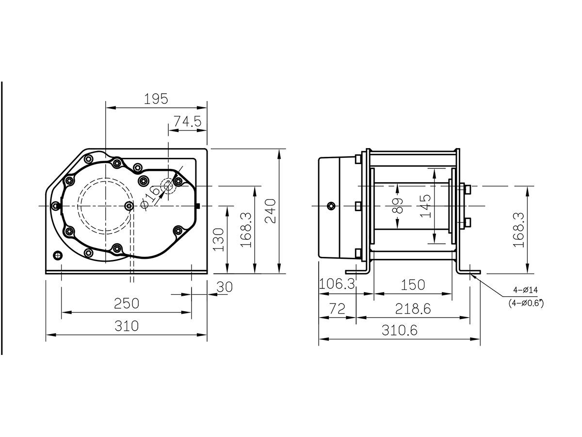 COMEUP - 500KG Custom Hydraulic Winch